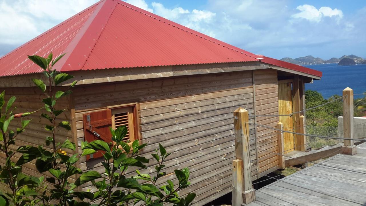 Ti Kaz Anoli Cottage En Bois Avec Vue Sur La Baie Terre-de-Bas Exterior foto